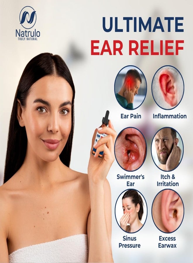 Natrulo Ear Drops for Ear Infection – Organic Ear Drops for Adult, Kids, Baby, Dog & Pets – for Ear Aches, Itchy Ears, Infections, Swimmer's Ear, & Loosen Wax – Kids Safe, Made in USA - Image 2
